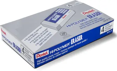 Pentel Hi-Polymer Eraser Small Pack of 48