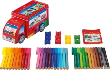 Faber-Castell Connector Fibre-Tip Pen Set Truck, 43 pieces