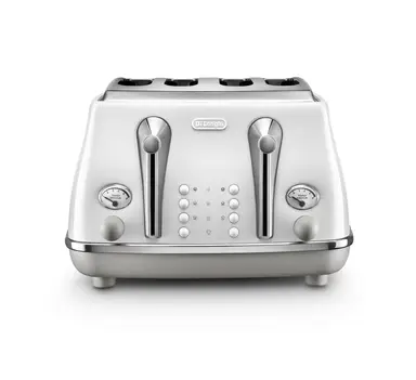 De’Longhi Icona Capitals 4 Slice Toaster, White, CTOC4003.W