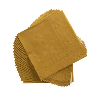 Unique Party Lunch Napkins, Gold, 20 Pack