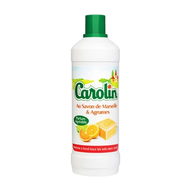 CAROLIN Nettoyant Sols Au Savon De Marseille Et Agrumes 1,5L Maxi Format