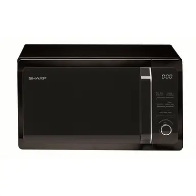 Sharp Microwave with Grill - 20L, Black, 800W with 1000W Grill, 5 Power Levels, R664KM