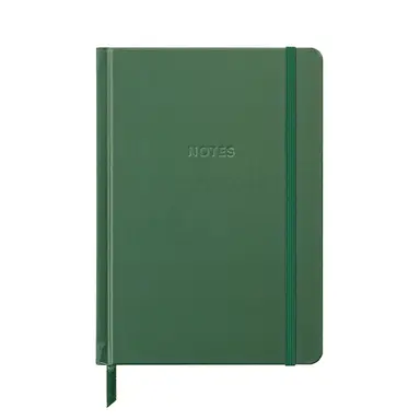 Jubiluu Divers A5-Notizbuch mit strukturierter Hardcover-Cover und Linien - 96 Blatt (100 g Offetpapier), Lesezeichen & Gummiband - klassisches cremefarbenes geliniertes Journal für Schreiben, Schule, Büro und Geschenke - Evergreen-Notizen