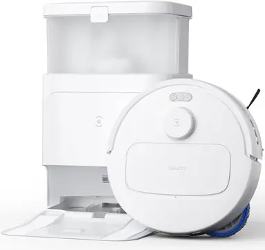 ECOVACS DEEBOT N30 PRO OMNI Robot Vacuum and Mop - 10,000Pa Suction, TruEdge Adaptive Edge Mopping, ZeroTangle 2.0 Technology,60℃ Hot Water Mop Washing, Hot Air-Drying, Self-Emptying, Auto-lift Mopping