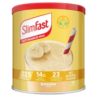 Slimfast Meal Replacement Meal Support Shake Banana Flavour - 365g