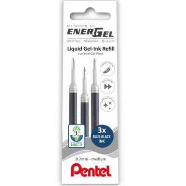 Pentel EnerGel Refill 0.7mm Red Pack of 3