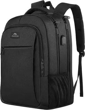 MATEIN Backpack Men, Large Laptop Backpack 17.3 Inch School Backpack Laptop Bag with USB Charging Port Anti Theft Business Work
Travel Backpack Teenager Notebook College Tech Women, Black