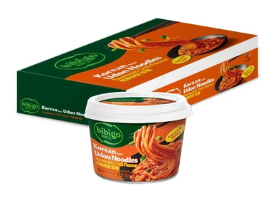 CJ Bibigo Korean Style Udon Noodles Tteokbokki Chili Flavour 187g x 6
