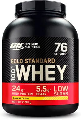 Optimum Nutrition Gold Standard 100% wei-eiwit bananencrème 2,28 kg (76 porties)