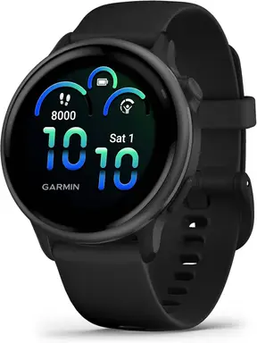 Garmin vívoactive 6  Montre connectée GPS pour le fitness et la santé avec écran ultra-lumineux - Gray avec bracelet noir