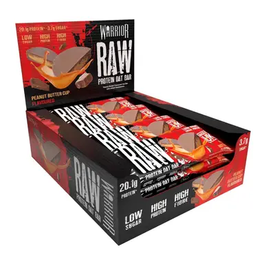Warrior Raw Proteinriegel Flapjack 12 x 75 g Erdnussbutter-Praline