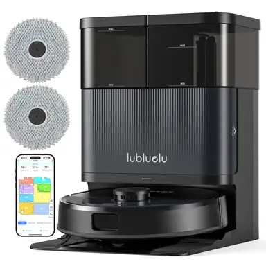 [Limited Deals - €189.99 with Free Next-Day Delivery] Lubluelu S1000 Lidar Robot Vacuum Cleaner with Mop All-in-One Station 10000Pa, 55 dB Robot Vacuum Cleaner with App Control, Ideal for Pet Hair, Carpets, HardLubluelu+S1000 Ultra+Robot Vacuum Cleaner+44.5 x 36 x 49.5 cm; 10.6 kg+12PCS