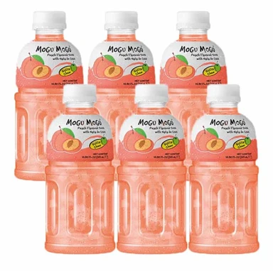 Mogu Mogu Peach Drink with Nata De Coco 6 x 320ml