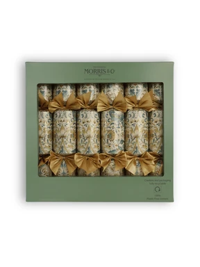 Morris & Co Set of 6 Lodden Gold 13" Premium Christmas crackers