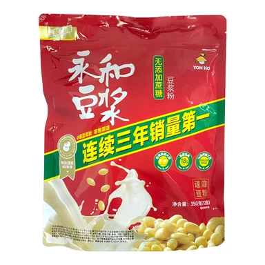 YON HO Unsweetened Soy Milk Powder, Original Flavor, 350g