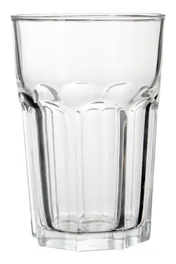 Essentials by Premier Versatile Set of 4 Luxor Clear Glass Tumblers, Clear Glassware Drinking Glass, Lightweight Glass Tumbler