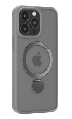 COMMA Joy Shark Magnetic Phone Case With Rotating Bracket - iPhone15 Pro Max - Grey