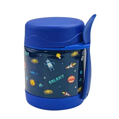 Powcan 10oz Kids Thermal Food Jar – Blue Space, New Year Sale , Top gift picks