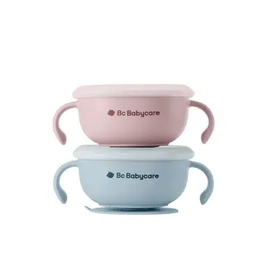 Bc Babycare Trinkbecher mit Saugnapf und Strohhalm Pink+Blau