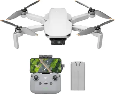 DJI Mini 4K Ultra-HD-Fluggerät für航拍, ultraleicht (unter 249 g), 3-Achsen-Gimbal für Anti-Verwackelung, bis zu 10 km Fernsteuerung, automatisches Rückkehren, starke Windbeständigkeit, 31 Min. Flugzeit, intelligente Follow-Me-Funktion, Ein-Akku-Version