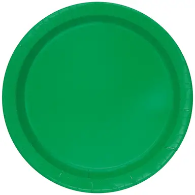 Unique Party Paper Plates, Emerald Green, 22cm, 16 Pack