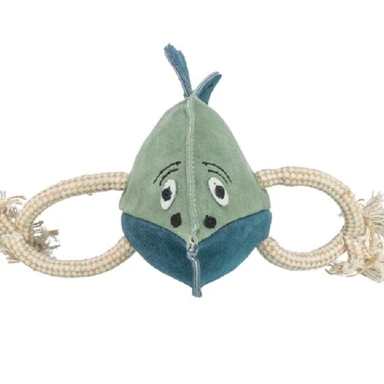 TRIXIE Leren Vis met Touw 28cm