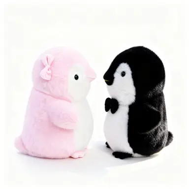 Peluches de pingouins amoureux, modèle aléatoire - 22 cm