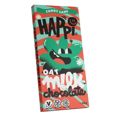 HAPPi Oat M!lk Candy Cane Christmas Bar 80g