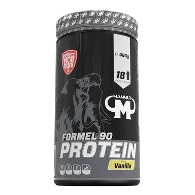 MAMMUT Nutrition Formel 90 Proteinpulver Vanille – 460 g – 4-Komponenten-Wheyproteinpulver mit Sojaproteinisolat, Milchprotein, Eiprotein & Vitamin B6
