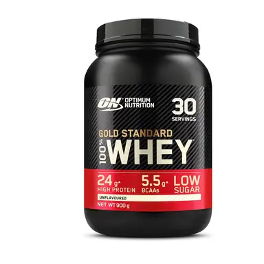 Optimum Nutrition Gold Standard 100% Whey Protein Naturel, Smaakloos 900 gram (30 porties)