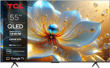 TCL 55T8C 55-inch 4K Ultra HD 144Hz Gaming Smart TV, AI Spraakbesturing, HDR10+