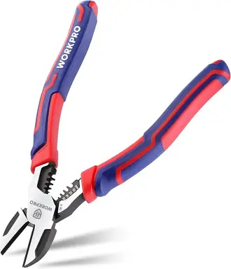 WORKPRO Side Cutters Wire Stripper 2-in-1 Multifunctional Pliers Wire Cutter 200 mm for Stripping Cable Cutting for Hard, Soft Wires