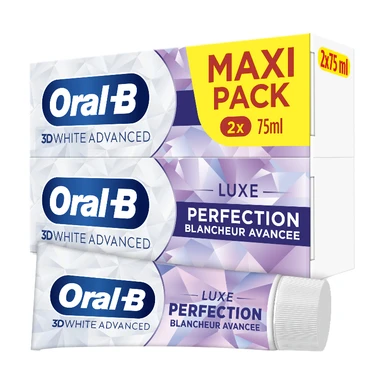 Oral-B 3D White Advanced Luxe, dentifrice perfection, 2 x 75 ml