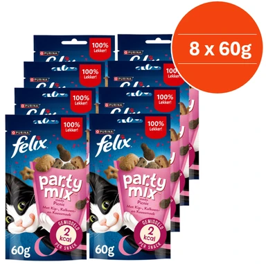 Felix feestmix - picknickmix - kattensnacks - 8 x 60 g