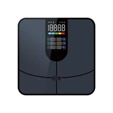 Smart Body Fat Scale, LED Color Bead Display, 25 Body Metrics, ITO Glass, Baby/Pet Mode, 200 kg Capacity