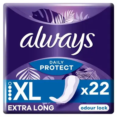 Always Daily Protect Extra Long Odour Block Technologie Inlegkruisjes 22 Stuks