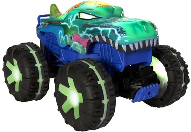 Hot Wheels Monster Trucks Mega Wrex Alive Mega Size RC Truck, 1:15 Scale, 3 RC Drive Modes, Interactive Lighting and Sound, JBD90