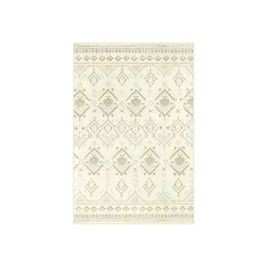 SONGMICS HOME Boho Teppich, 120 x 170 cm, Schlafzimmerteppich, Wohnzimmerteppich, rutschfest, waschbar, flauschig, Dekoration, für Wohnzimmer, sandbeige TAR027L02