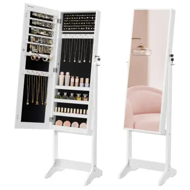 SONGMICS Jewelry Armoire, 151.5x41x36.5cm