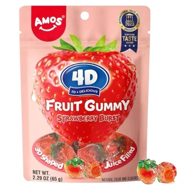 Amos 4D Fruit Strawberry Burst 65g