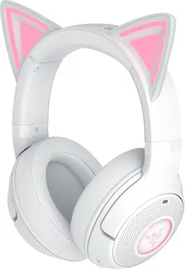 Razer Kraken Kitty V2 BT - Wireless Gaming Headset with Kitty Ears - White