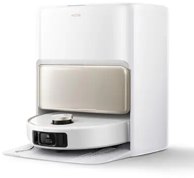 Mova V50 Ultra Complete Saugroboter mit Wischfunktion, Einer Saugkraft von 24.000Pa, anhebbare Navigation mit 6cm Hindernisüberwindung und Warmwasser-Wischen mit DuoSolution-System, wei?