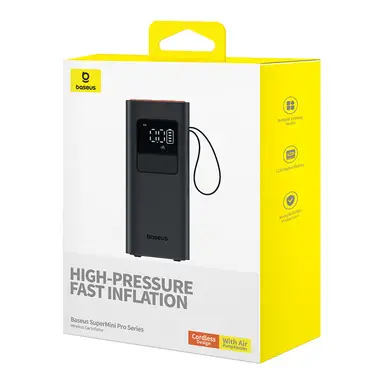 Baseus SuperMini Pro Series Kabelloser Auto-Luftkompressor Cluster Black