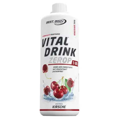 Best Body Nutrition Vital Drink Zerop - Kirsche - 1000 ml Flasche