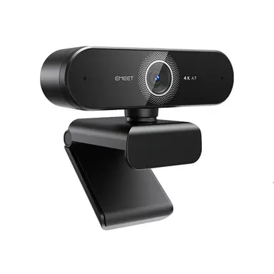 EMEET 4K Webcam with Dual Noise-Reducing Microphones, Auto Light Adjustment, 360° Rotatable Mount, Plug & Play USB Webcam for Windows/macOS，E3131