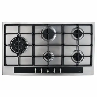 CDA HG9351SS 90cm Five Burner Gas Hob, Stainless Steel