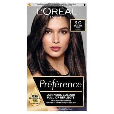 L'Oréal Excellence Creme Hair Color, No. 3 Deep Brazilian Brown, 260g