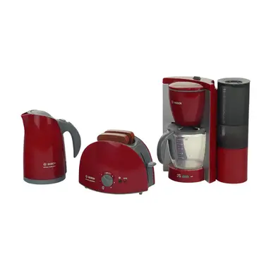 Theo Klein 9580 Bosch Breakfast Set | Kitchen Set Consisting of Toaster, Coffee Machine and Kettle | Toy for Children from 3 Years