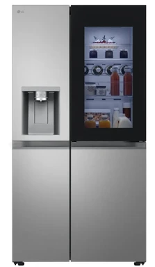 LG InstaView™ GSXE81PYBD American Style Smart Fridge Freezer - Prime Silver - D Rated