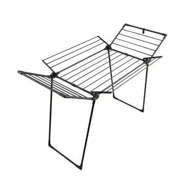 Swan Stealth Multi-Wing Outdoor & Indoor Clothes Airer, Black